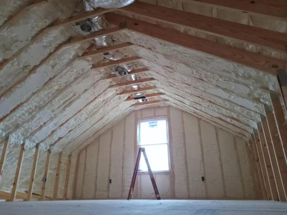 Spray foam roofing application for Crawl Space Insulation project in Yukon